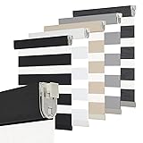 Persilux No Drill No Tool Zebra Blinds Dual Layer