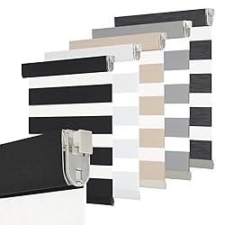 Persilux No Drill No Tool Zebra Blinds Dual Layer