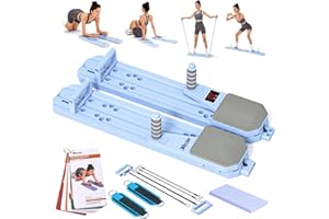 Nicoler Portable Pilates Reformer Set- Pilates Board 8-in-1 Multi-Functional Pilates Equipment