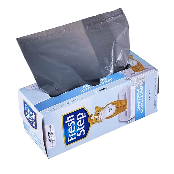 FRESH STEP FOR PETS DRAWSTRING LITTER BOX LINERS UNSCENTED (7 PACK), LARGE (FF8427)