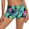 MISSVOG Swim Shorts for Women Stretchy Board Shorts Solid Tankini Bottoms Sport Swimsuit Bottoms