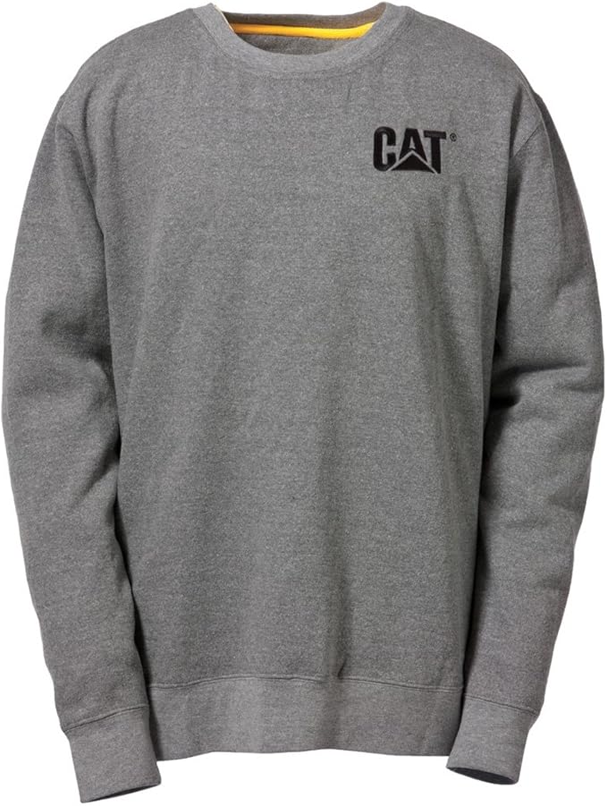 Caterpillar Mens Mens Trademark Crewneck Sweatshirt Grey Grey 2X Large
