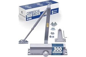 Door Closer Lightweight Commercial Door Closer FS-6300, Size 4, w/Fitting Template - Regular, Top Jamb or Parallel Installati