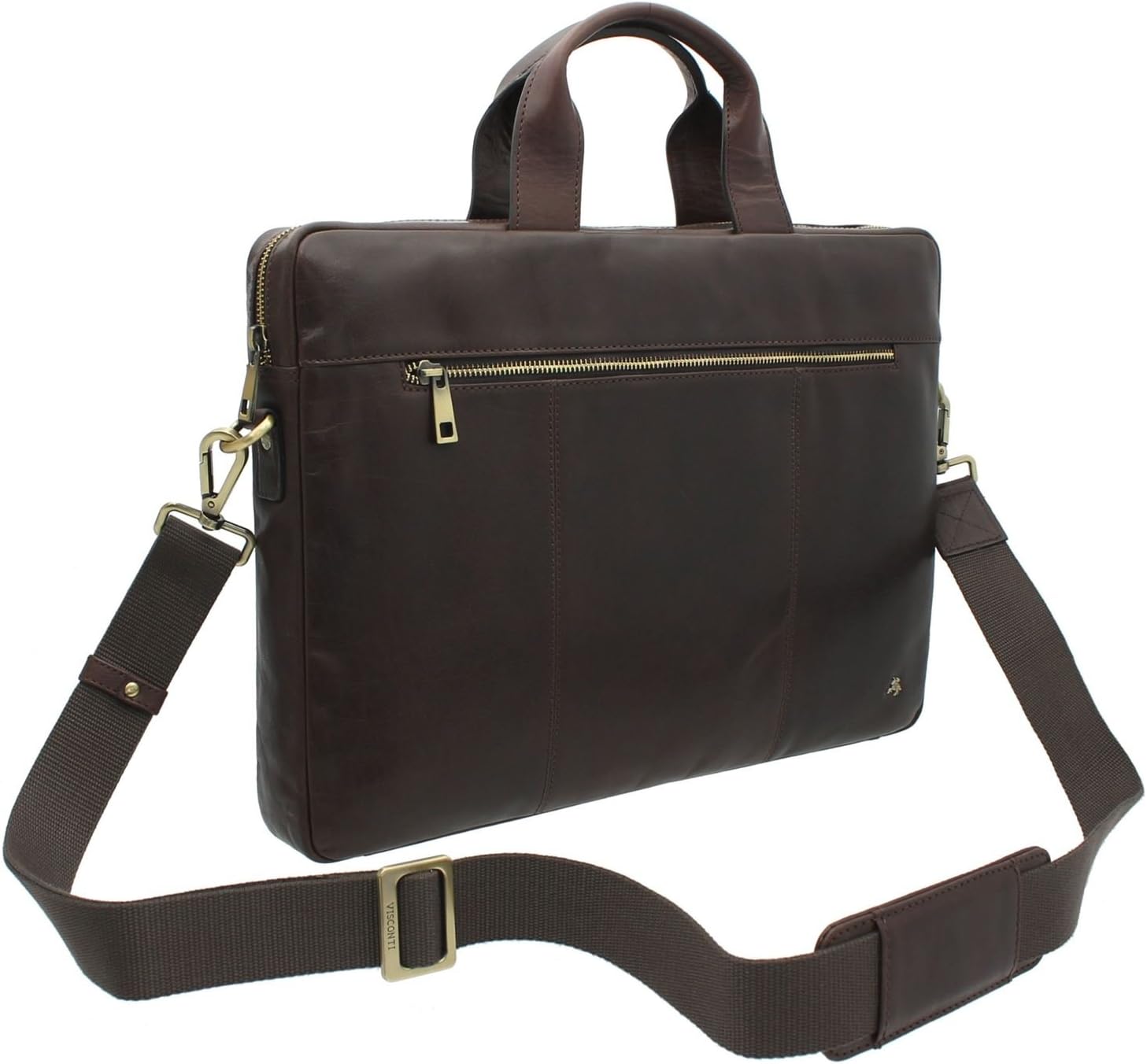 VISCONTI Merlin Collection CHARLES A4 Business Bag ML28 Brown - Image 4