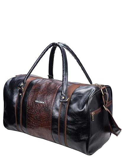 KILLER Polyester PU 30 L Cabin Size Black Duffle Bag