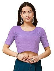 SEEANS Stretchable Cotton Fabric Readymade Saree