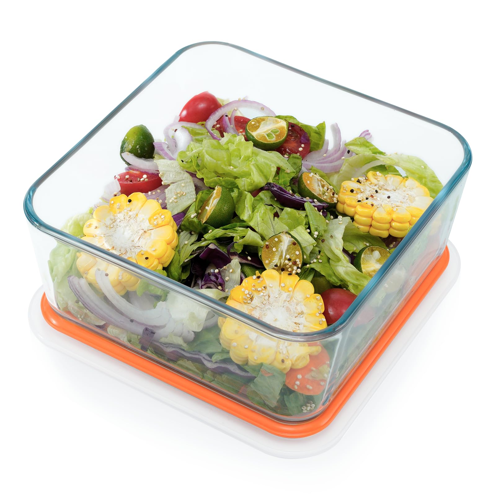 NUTRIUPS 2.6QT Square Glass Baking Dish with Lid, 8×8 inches Deep Square Baking Dish with Lid, Glass Baking Dishes for Oven