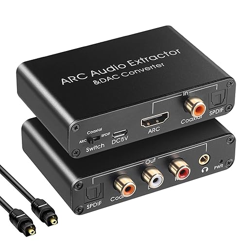 SOUCOR HDMI ARC Audio Extractor 192KHz DAC Converter ARC Audio