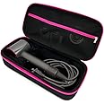 LITTECA hard case for Dyson hair dryer hard travel storage Caring Case with All Attachments Pink Zipper