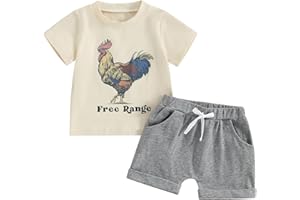 WZTYYDS Toddler Boys Summer Outfits Animal Print Short Sleeve T-Shirt and Elastic Shorts for 2 Piece Vacation Clothes Set