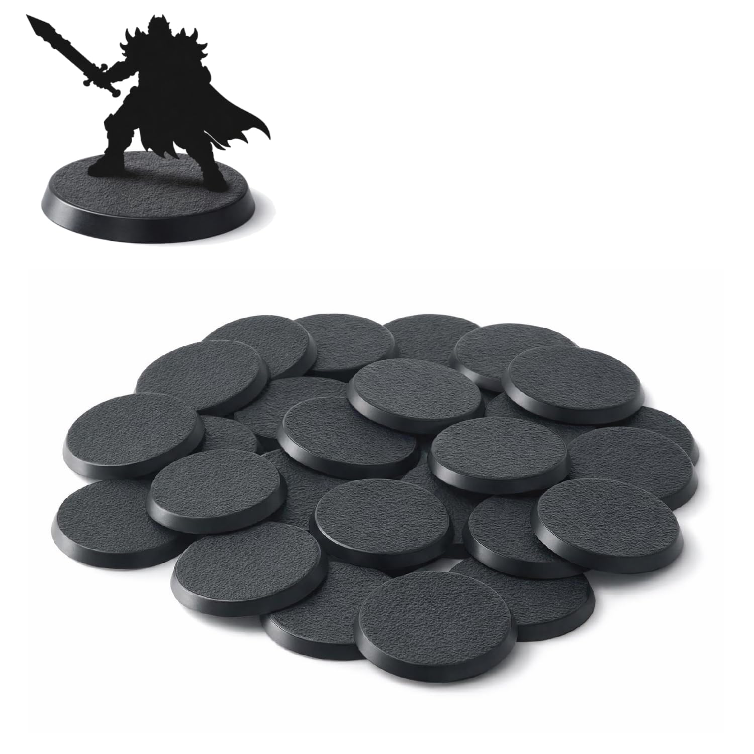 Print It Uk Wargaming Hobby Bases 32mm – 30 Pack Round Model Miniature Plastic Bases for Tabletop War Games, RPG Figures, Sand Table Scenery — image 1