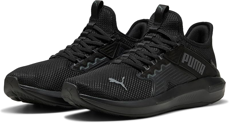 Softride Enzo 5 Slip Tech Chaussures de Course sur Route Unisexes, Noires, Gris foncé, 37 EU, Puma Noir, Gris foncé Froid, 37 EU