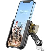 Grefay Motorcycle Phone Mount, 1S Quick Release Anti Shake Motorbike Phone Holder for 3.5-7.0 Inch Smartphone for Motorcycle Mirror Phone Mount with 360&deg; Rotatabe