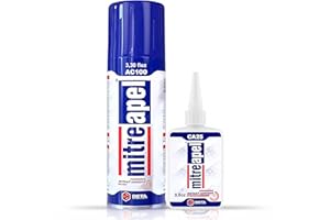 MITREAPEL CA Glue with Activator (0.80oz-3.30fl oz) Instant Bond Professional Cyanoacrylate Adhesive and Super Glue Accelerator for Woodworking, Ceramic, 3D Printing, Glass, DIY&Craft, Plastic,Repair