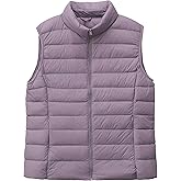 YMING Womens Packable Down Vest Solid Color Lightweight Outwear Zipper Puffer Vest Jackets