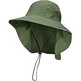 Neck Flap Sun Hat with Wide Brim,UPF 50+ Hiking Safari Fishing Caps for Men, Ideal for Outdoor