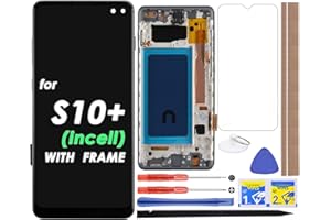 WIMAKIP LCD Screen Replacement Touch Digitizer Display Assembly for Samsung Galaxy S10 Plus G975 G975U G975W G 975F/DS 6.4"(Incell Type with Black)
