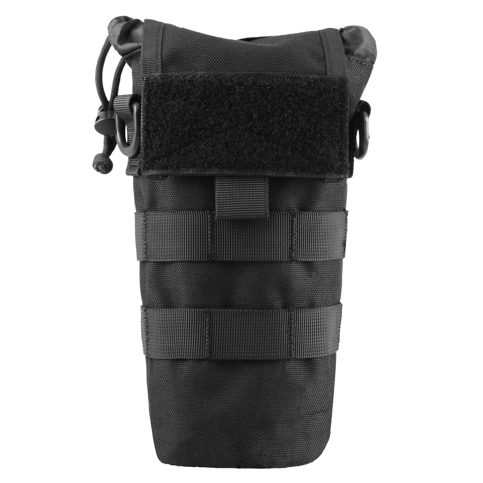 TRIWONDER 1-Pack Tactical Molle Water Bottle Pouch Flap Cover & Hook Loop Panel, Hydration Carrier for Military Backpack, Vest, Outdoor Hiking Camping Cycling (Black) — image 1