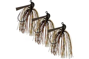 Reaction Tackle Flipping Jigs for Bass Fishing – Weedless Design Fishing Jig Head Fishing Lures - Bass, Pike, Walleye, Muskie and More (3-Pack)
