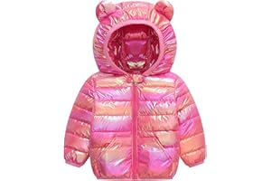 bebeone Toddler Winter Coats Puffer Padded Jacket Baby Boys Girls Bear Hoods Down Jacket Light Weight Infant Outerwear