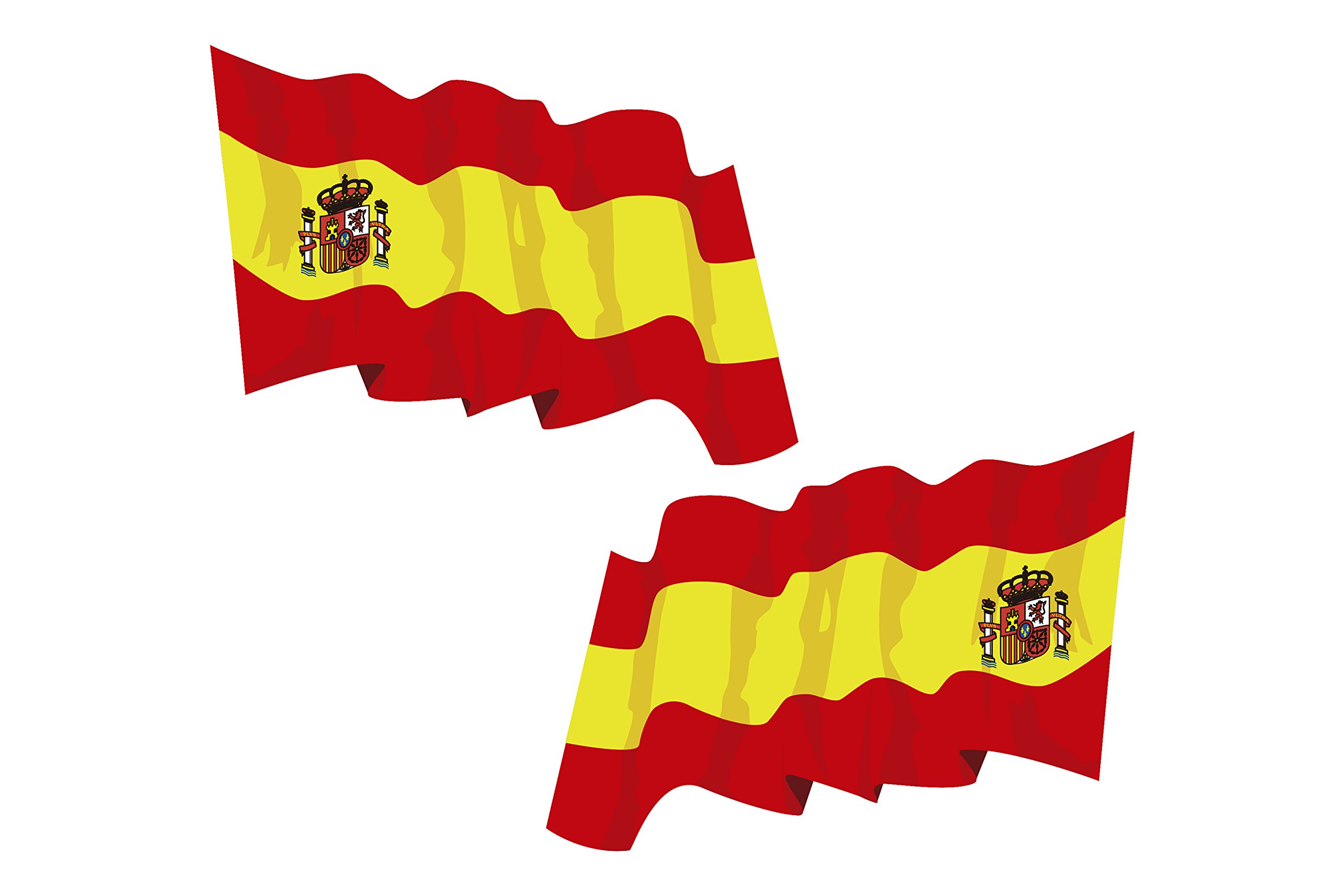 BC CORONA SPAIN FLAG STICKER 2 PCS