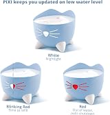 Catit PIXI Cat Drinking Fountain Blue with Triple Action Filter LED Nightlight view 5
