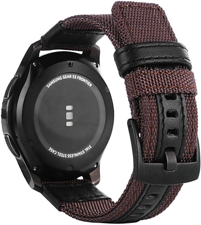 Bracelet Nylon Tissé à Boucle Parachute - 22mm Compatible Garmin, Galaxy, Amazfit, Huawei | Unisexe