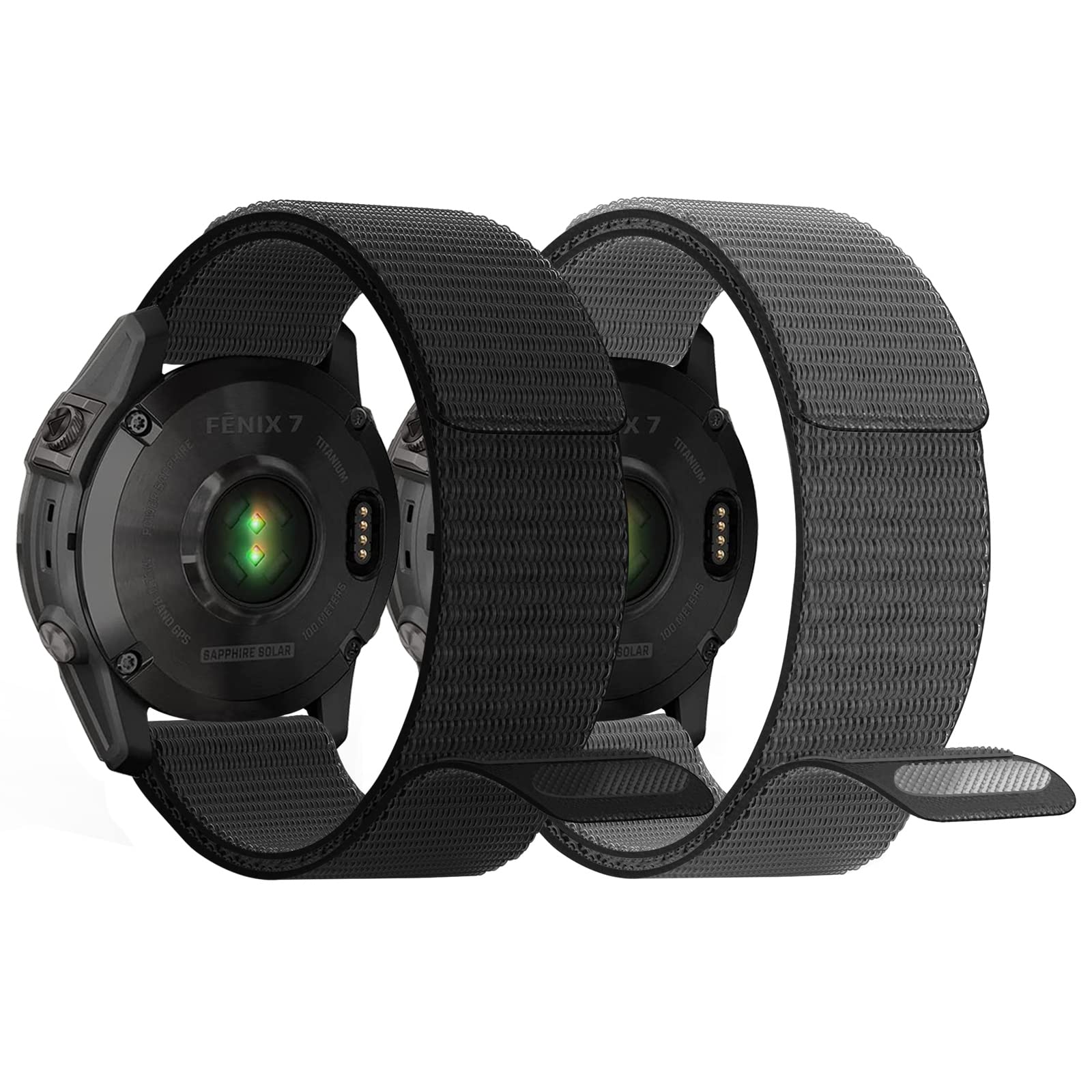 Strap for Fenix 5/Fenix 6/Fenix 7, 22mm Nylon Watch Sport Strap for Fenix 5, Fenix 6, Fenix 7, Fenix 5 Plus, Fenix 6 Pro, Forerunner 935, 945, Quatix 6, 5, Gear S3, Galaxy Watch 46mm, Watch 3 45mm