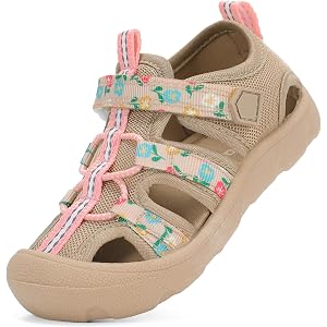 Wide Toe Box Toddler Sandals Water Shoes Boys Girls Quick Dry Summer Beach | Non Slip Sole, Flexible, Machine Washable, Easy