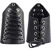 GelConnie Leather Gauntlet Wristband Viking Leather Arm Guard Medieval Armor Bracers Leather Armband Wrist Guards Cosplay