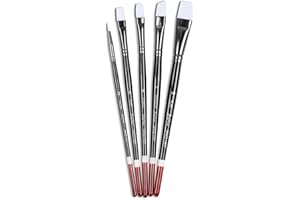 Angelus Paint Brush Set Round Flat Angular Artist Acrylic Paint Brush Set Shoe paint Brush set (5 pcs)