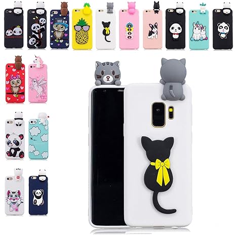 E Mandala Cover Custodia Samsung Galaxy S9 Gatto Nero