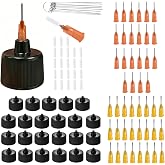 CAMUTKRY 50 Packs Precision Applicator Caps for 2 Ounce Acrylic Paint Bottle Car Freshie DIY Crafting Supplie