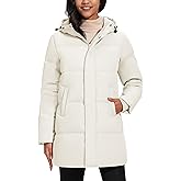 YUCOLEN Women's Down Jacket with Hood Parka Winter Coats Puffer Warm Jackets Waterproof Long Fashion Outwear