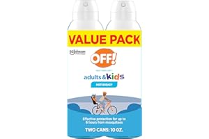 OFF! Insect Repellent Aerosol for Adults & Kids, Fragrance-Free Bug Spray for Everyday Protection from Mosquitoes and Ticks, 5 oz, Pack of 2