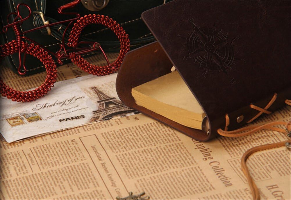 Xemz Refillable PU Leather Journal Notebook with Special Feather Ballpoint Pen and Bookmark - Image 5