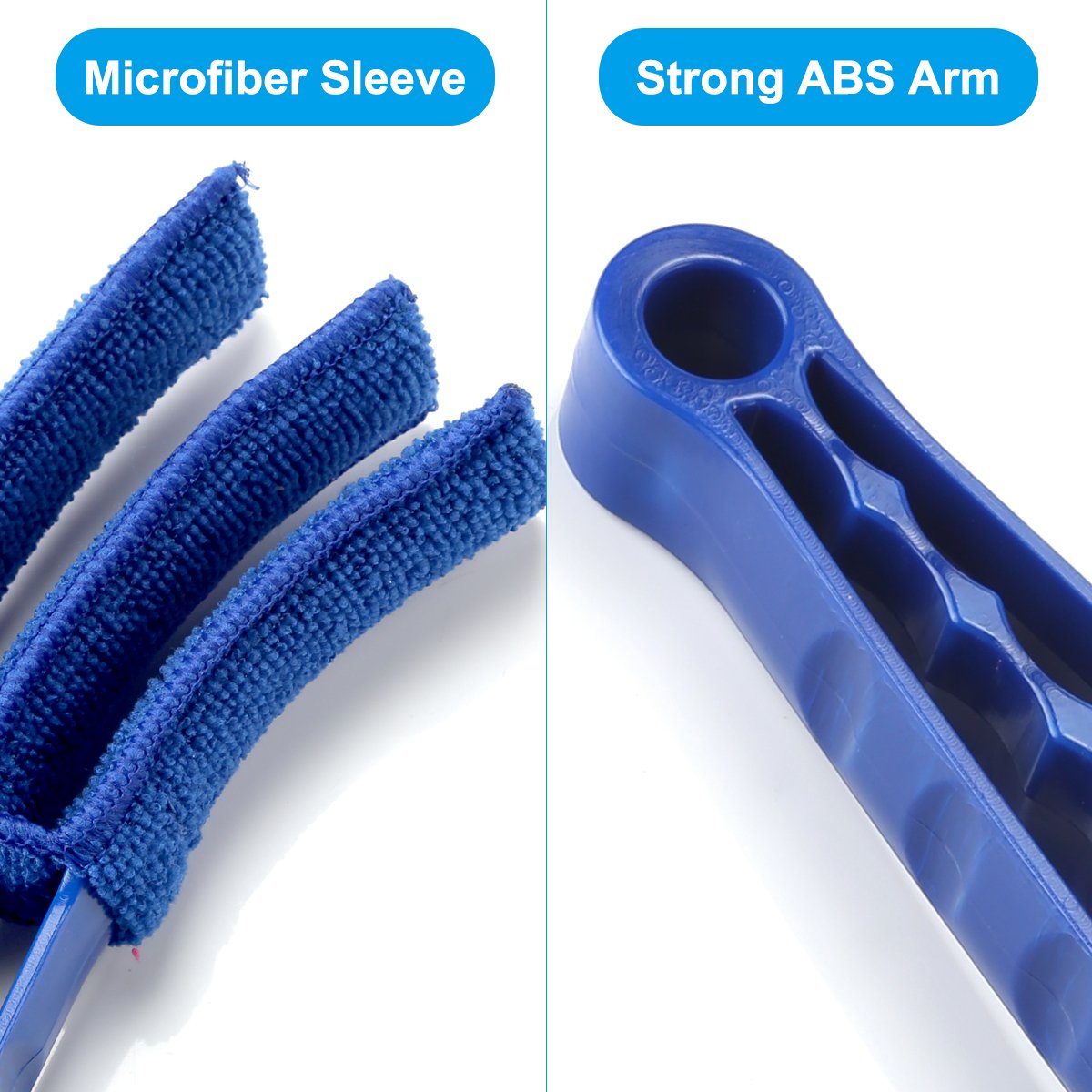 3 x Blinds Cleaner Window Duster Removable,Washable Microfibre Fabric Cleaning Cloth With 3 Extra Microfiber Sleeves for Window Blinds Air Conditioner