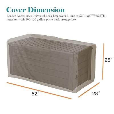 Buy Leader Accessories Waterproof Deck Box Storage Ottoman Bench Cover For Keter Lifetime Suncast Rubbermaid Deck Box M Size Online In Indonesia B07jfzyt4q