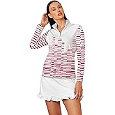 Golf Shirts for Woman UPF 50+ Sun Protection Quick Dry Lightweight Long Sleeve Polo Shirts for Woman Rash Guard