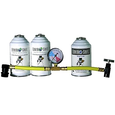 Enviro-Safe R12 Refrigerant Stop Leak Envirosafe Auto A/C Refrigerant Stop Leak For R12 &ndash; Case Of 12 Cans, 4oz Each, Refrigerant Sealant Car Air Conditioner Leak Sealer