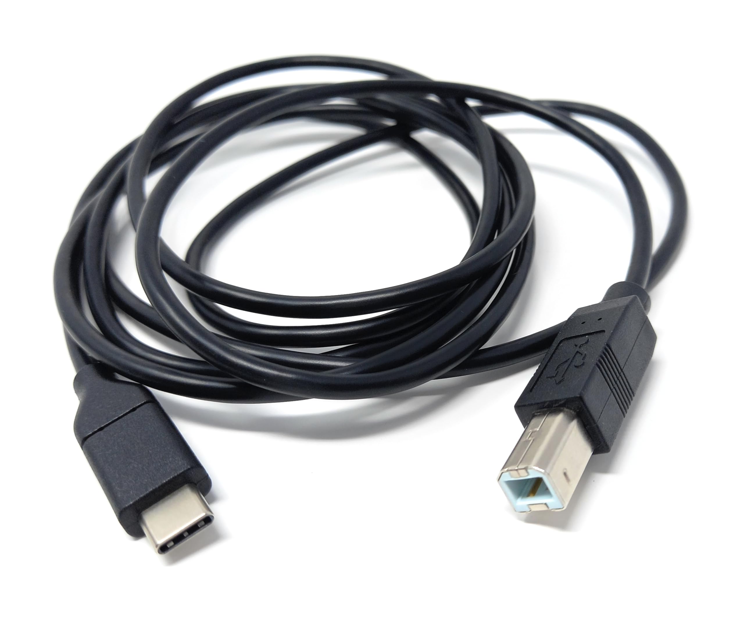 DRUT 2m USB 3.1 Type C to USB B Type Plug For Printer, Music Instrument, Mixer Cable Lead 6.5ft
