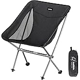Naturehike YL05 Camping Chair, Ultralight Portable Camp Chair with Storage Bag, Compact Folding Beach Chair for Backpacking Hiking Fishing Picnic
