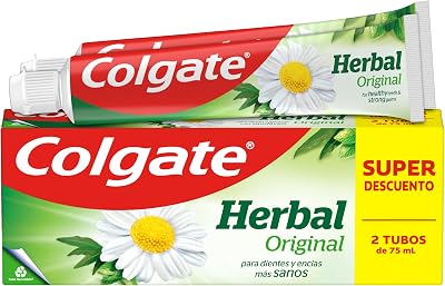 Herbal, Pasta de Dientes con Hierbas Naturales, Pack 2x75 ml