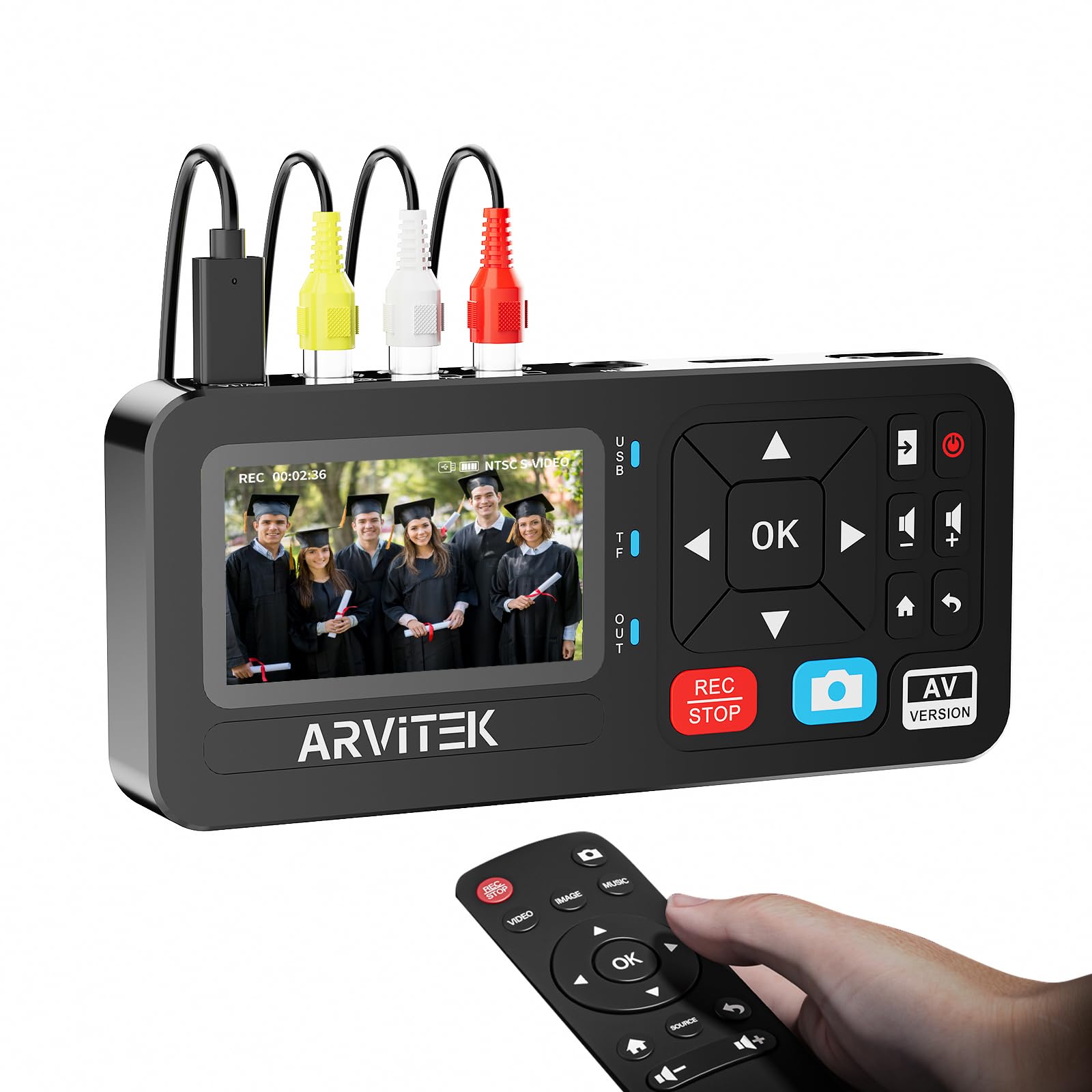 Photo 1 of ***Factory Sealed******   Arvitek VHS to Digital Converter w/3" Screen, Video to Digital DVD Converter Machine w/Remote, HDMI Loop Out, Record Video/Audio from VHS, VCR, DVR, AV, RCA, Hi8, Camcorder, Game Consoles, Plug&Play