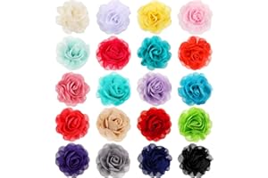 Leinuosen 20 Pcs Dog Flowers Collar Pet Adjustable Dog Large Flowers Bow Tie Multi Color Floral Collar Charms for Small Medium Big Female Cat Puppy Neck Bows Sliders Grooming Accessories