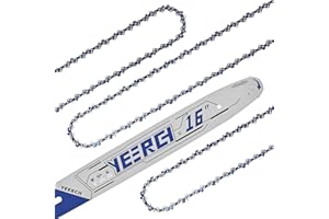 Yeerch 16 Inch Chainsaw Bar and Chain Combo - 56 Drive Links 3/8"LP Pitch .050" Gauge, Fits for Craftsman, Earthwise, Homelite and More