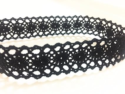 Huaze 5 Meter Vintage Spitzenband Schwarz Spitzenborte Häkel-Borte Spitze Nähen Karten Tagebuch Scrapbooking Geschenkbox Deko