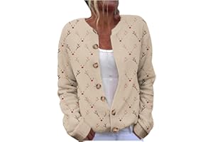 Christmas Cardigan for Women Plus Size Sweaters Ugly Funny Xmas Tree Button Down Fall Winter Knitted Outerwears