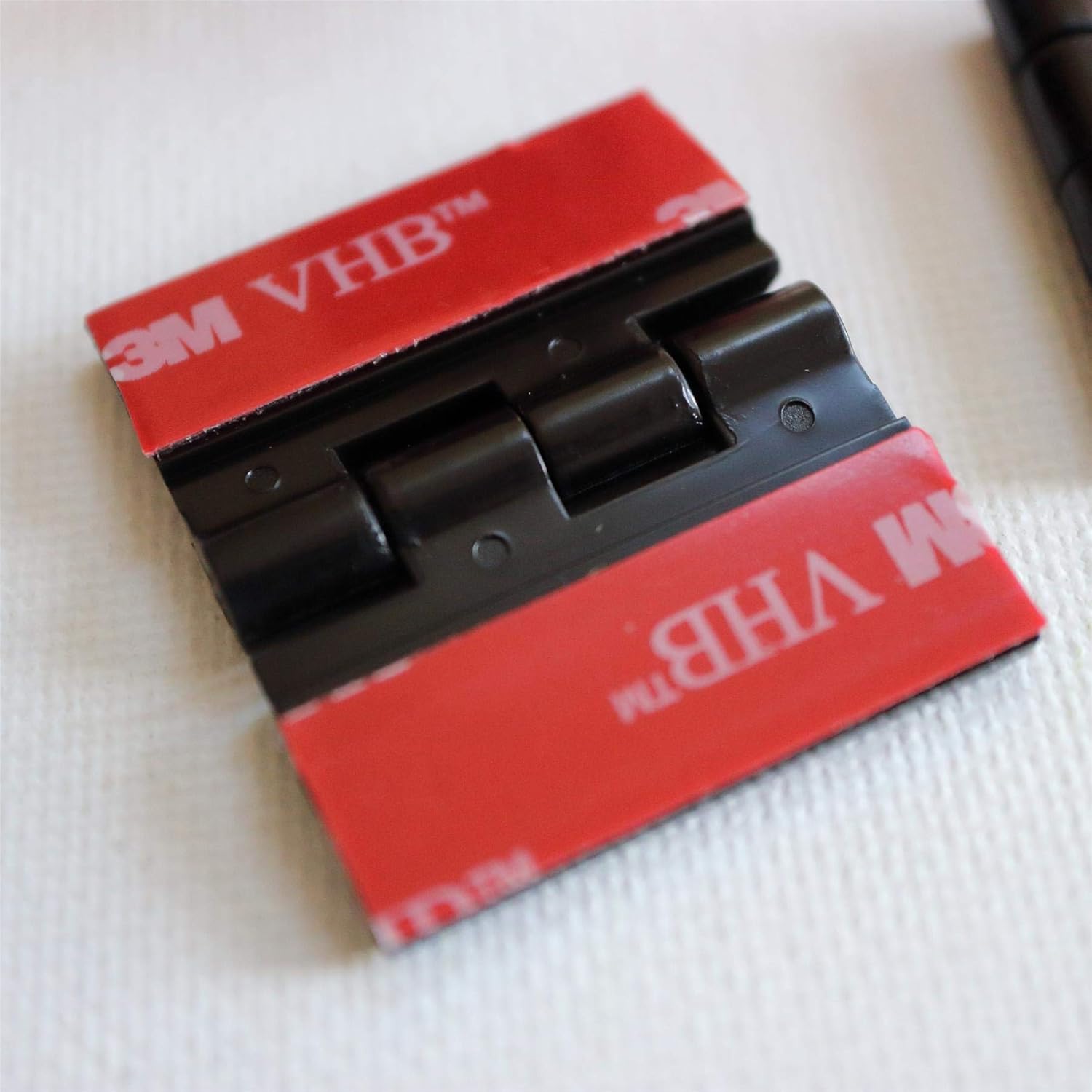 10x Black Acrylic Piano Hinges - No Glue Required. Black Plastic 32mm