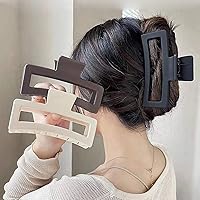 3Pcs Jumbo Hair Claw Clips for Thick Hair, 5 Inches Extra Large Non-Slip Hair Claws Rectangle Hair Clips for Buns Ponytails S